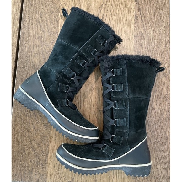 Sorel Tivoli High Li Black Suede Winter Boots Women’s 8 Waterproof Fleece Lining - Picture 5 of 9